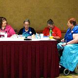 IMG 0715  The Ladies of Trade Town panel.  Becky, Elizabeth Moon, Melinda LaFevers, Lee Martindale
