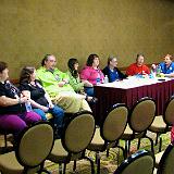 IMG 0718  Melanie Fletcher, Gloria Oliver, Jim Reader, Brandie Tarvin, Becky, Elizabeth Moon, Melinda LaFevers and editor Lee Martindale